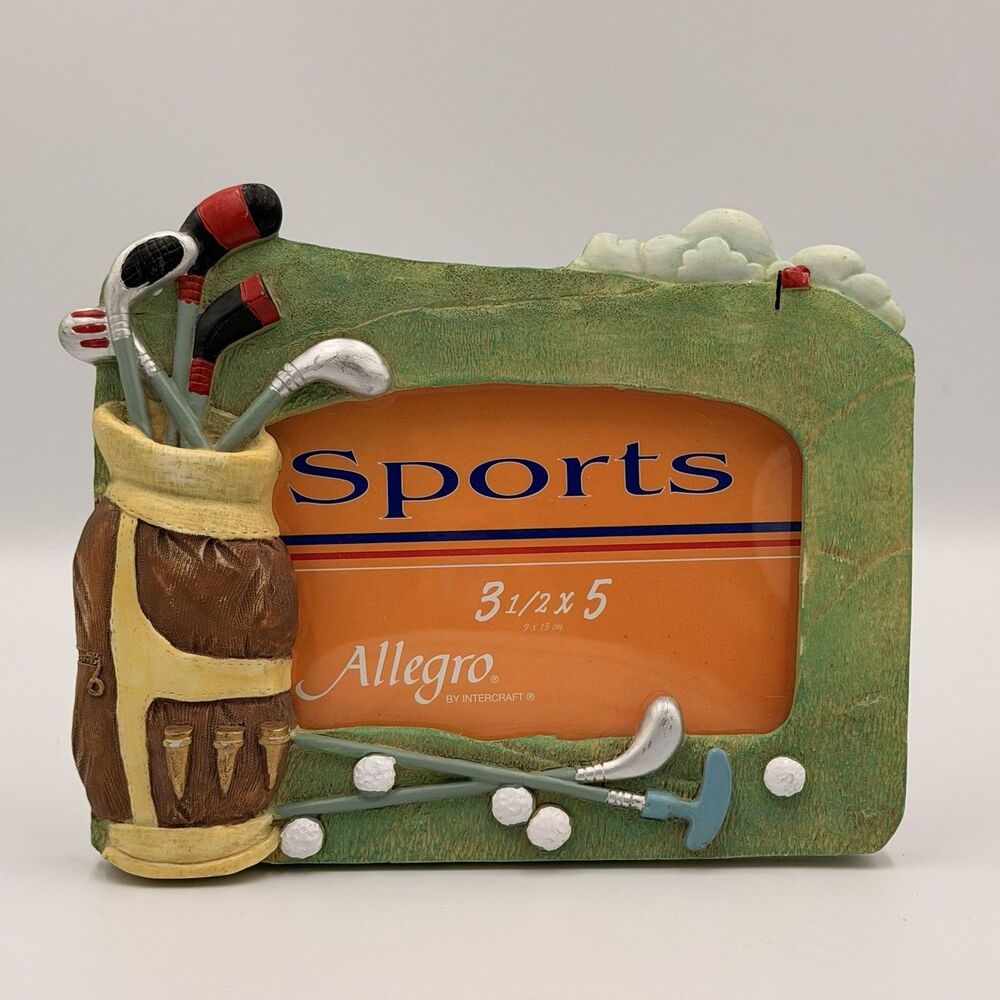 Golf  3-D Golfer Photograph Photo Picture Table-top Frame